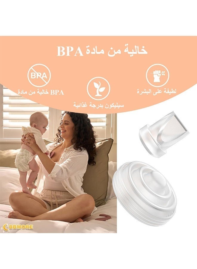 BBMORE 6 PCS Duckbill Valves & 4 PCS Diaphragm Compatible with Momcozy M5 Wearable Breast Pump, Replacement Pump Parts Accessories Compatible for M5 Momcozy - Image 2